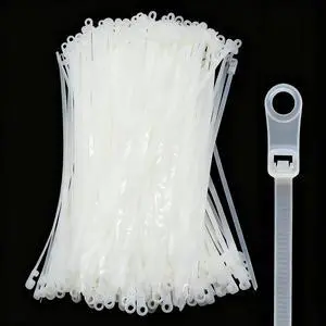 200pcs Zip Tie with Screw Hole, 8 inch Automotive Wire Self Locking Black Zip Ties, Screw Zip Tie Mount Push Mount Cable Ties (White, 8") 200pcs Zip Tie with Screw Hole, 8 inch Automotive Wire Self Locking Black Zip Ties, Screw Zip Tie Mount Push Mount Cable Ties (White, 8")