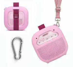 Silicone Cover for Bose New SoundLink Micro Portable Bluetooth Speaker (2nd Gen) with Neck Lanyard (Petal Pink) Silicone Cover for Bose New SoundLink Micro Portable Bluetooth Speaker (2nd Gen) with Neck Lanyard (Petal Pink)