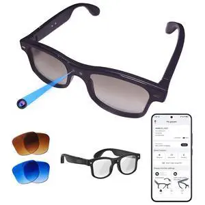 Smart Safety AI Glasses, 4K Camera with Video Recording, Bluetooth 5.0, Enhanced Audio & Noise-Canceling Mics, AI Object Detection & Real-Time Translation for Business, Outdoor(G3) Smart Safety AI Glasses, 4K Camera with Video Recording, Bluetooth 5.0, Enhanced Audio & Noise-Canceling Mics, AI Object Detection & Real-Time Translation for Business, Outdoor(G3)