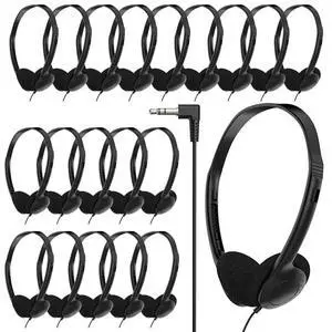 Bulk Headphones for Classroom, 20 Pack Class Set of Headphones Bulk with 3.5 mm Plug, Fit for Computer, Latop, Schools, Libraries, and Kids Bulk Headphones for Classroom, 20 Pack Class Set of Headphones Bulk with 3.5 mm Plug, Fit for Computer, Latop, Schools, Libraries, and Kids