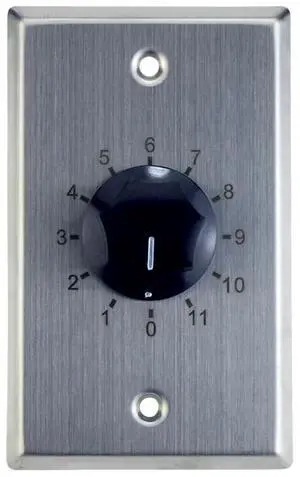 Saga Stainless Steel Volume Control Wall Plate (35W 25/70.7V) Saga Stainless Steel Volume Control Wall Plate (35W 25/70.7V)