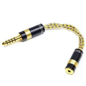 4.4mm Male to 2.5mm Female Headphone Adapter Cable, 6N Silver-Plated Oxygen-Free Copper with Metal Shielding Layer IEM Portable Conversion Cable 4.4mm Male to 2.5mm Female Headphone Adapter Cable, 6N Silver-Plated Oxygen-Free Copper with Metal Shielding Layer IEM Portable Conversion Cable