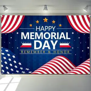 Memorial Day Decorations Banner 72" x 48" Backdrop | Remember and Honor Happy Memorial Day Soldiers Patriotic Party Decorations for Indoor Outdoor Room,Wall,Fence Decorations Memorial Day Decorations Banner 72" x 48" Backdrop | Remember and Honor Happy Memorial Day Soldiers Patriotic Party Decorations for Indoor Outdoor Room,Wall,Fence Decorations