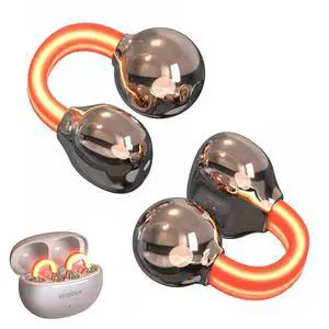 Wireless Clip On Earbuds with Cool LED Light, 2-in-1 Flashlight Charging Case, Glowing Bluetooth Headphones for Night Running & Gaming, Gifts for Men Wireless Clip On Earbuds with Cool LED Light, 2-in-1 Flashlight Charging Case, Glowing Bluetooth Headphones for Night Running & Gaming, Gifts for Men