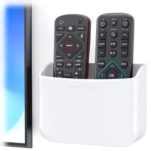 Universal Remote Holder Place on Wall or Back of TV | Designed in the USA Premium, White Remote Control Holder (Large) Universal Remote Holder Place on Wall or Back of TV | Designed in the USA Premium, White Remote Control Holder (Large)
