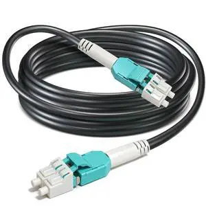 8m / 25ft OFNR 5.0mm Diameter OM3 Multimode Fiber Cable LC to LC, Riser Rated Uniboot LC-LC Fiber Optic Patch Cord, Duplex 50/125 MMF Optical Jumper, Black 8m / 25ft OFNR 5.0mm Diameter OM3 Multimode Fiber Cable LC to LC, Riser Rated Uniboot LC-LC Fiber Optic Patch Cord, Duplex 50/125 MMF Optical Jumper, Black