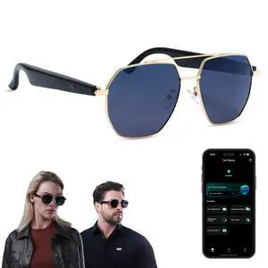 AI Translator Smart Sunglasses, Open-Ear Bluetooth Audio for Calls & Music | Real-time AI interpreter & translator, open-ear speakers, auto on/off wear sensor, touch control, for men & women AI Translator Smart Sunglasses, Open-Ear Bluetooth Audio for Calls & Music | Real-time AI interpreter & translator, open-ear speakers, auto on/off wear sensor, touch control, for men & women