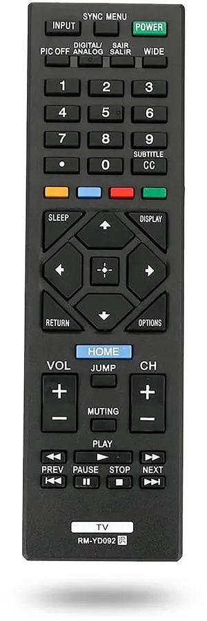 RM-YD092 Replacement Remote Control for Sony LCD LED HDTV TV 32R400A KDL-32R300B KDL-32R300C KDL-40R450A KDL-46R453A KDL-46R450A KDL-46R453A KDL-46R471A KDL-48R470B KDL-50R450 KDL-32R330B KDL-32R420B RM-YD092 Replacement Remote Control for Sony LCD LED HDTV TV 32R400A KDL-32R300B KDL-32R300C KDL-40R450A KDL-46R453A KDL-46R450A KDL-46R453A KDL-46R471A KDL-48R470B KDL-50R450 KDL-32R330B KDL-32R420B