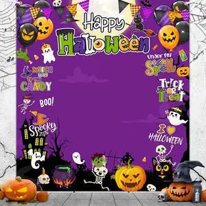 Halloween Photo Backdrop Pumpkin Trick or Treat Photography Background Decorations Banner Purple Halloween Party Decorations Supplies Photo Studio Props 70.8 x 78.7inch Halloween Photo Backdrop Pumpkin Trick or Treat Photography Background Decorations Banner Purple Halloween Party Decorations Supplies Photo Studio Props 70.8 x 78.7inch