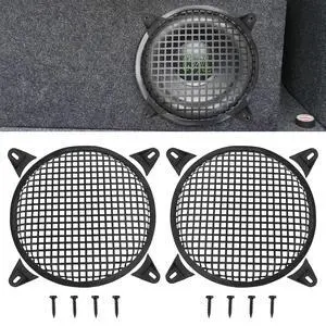 10" Speaker Grill Cover: Car Audio Speaker Grill Cover, Subwoofer Metal Mesh-Waffle Grill Cover Protector with Rubber Frame(Pack of 2) 10" Speaker Grill Cover: Car Audio Speaker Grill Cover, Subwoofer Metal Mesh-Waffle Grill Cover Protector with Rubber Frame(Pack of 2)