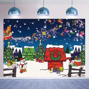 Christmas Red House Backdrop 10x8FT Comic Winter Xmas Tree Snow Night Kennel Photography Background for Family Kid Christmas Holiday Birthday Party Decoration Supplies Photo Props Christmas Red House Backdrop 10x8FT Comic Winter Xmas Tree Snow Night Kennel Photography Background for Family Kid Christmas Holiday Birthday Party Decoration Supplies Photo Props