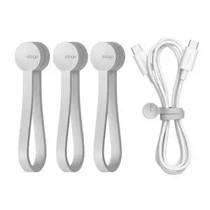 3 Pack Magnetic Cable Ties | Premium Silicone Cord Organizer, Reusable Strong Magnet Cable Organizer, Elegant Desk Management Solution (Light Grey) 3 Pack Magnetic Cable Ties | Premium Silicone Cord Organizer, Reusable Strong Magnet Cable Organizer, Elegant Desk Management Solution (Light Grey)