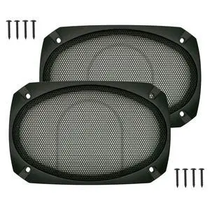 4x6 Inch Black 2Pcs Square Subwoofer Speaker Grill Covers | One Piece ABS Frame Metal Mesh Protector for Audio Speaker DIY 4x6 Inch Black 2Pcs Square Subwoofer Speaker Grill Covers | One Piece ABS Frame Metal Mesh Protector for Audio Speaker DIY