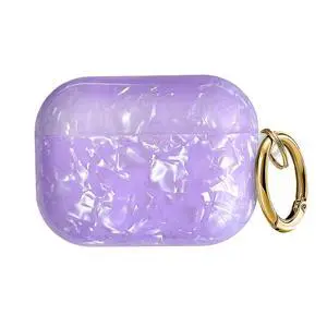 Compatible with AirPods Pro 3 (2025) Case Soft TPU with Cute Golden Keychain Cover Leopard Paint Case for Girls Women for Airpod Pro 3 - Purple Compatible with AirPods Pro 3 (2025) Case Soft TPU with Cute Golden Keychain Cover Leopard Paint Case for Girls Women for Airpod Pro 3 - Purple