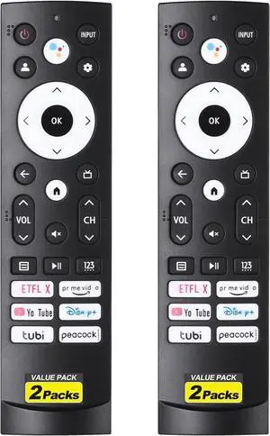 Pack of 2 for Hisense TV Remote Replacement, Compatible with Hisense Google UHD ULED QLED 4K Smart TVs Pack of 2 for Hisense TV Remote Replacement, Compatible with Hisense Google UHD ULED QLED 4K Smart TVs