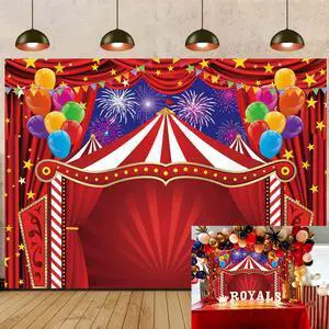 Red Circus Tent Backdrop 7x5FT Carnival Theme Photography Background | Red Circus Amusement Park Fireworks Banner for Newborn Baby Shower Birthday Party Supplies Carnival Photo Booth Decorations Red Circus Tent Backdrop 7x5FT Carnival Theme Photography Background | Red Circus Amusement Park Fireworks Banner for Newborn Baby Shower Birthday Party Supplies Carnival Photo Booth Decorations