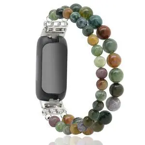 Bracelets Compatible with Fitbit Inspire 2 Bands for Women Beaded Wristband Adjustable Gemstone Replacement Straps Bracelets Compatible with Fitbit Inspire 2 Bands for Women Beaded Wristband Adjustable Gemstone Replacement Straps