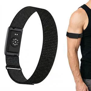 Nylon Loop Compatible with Amazfit Helio Strap Band, Soft Bicep Band Breathable Sport Wristband, Hook & Loop Armband with Top Cover Design Nylon Loop Compatible with Amazfit Helio Strap Band, Soft Bicep Band Breathable Sport Wristband, Hook & Loop Armband with Top Cover Design