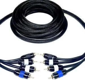 Premium 4-Channel RCA Cable - 18ft Premium 4-Channel RCA Cable - 18ft