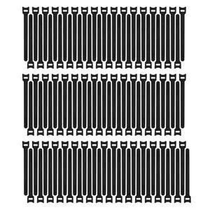 100pcs Reusable Fastening Cable Ties Adjustable Wire Management 8 Inch (Black) 100pcs Reusable Fastening Cable Ties Adjustable Wire Management 8 Inch (Black)
