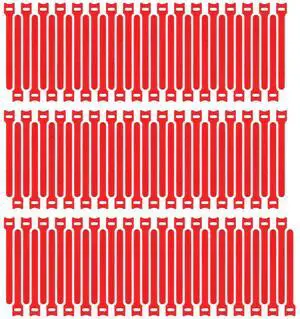 100pcs Reusable Fastening Cable Ties Adjustable Wire Management 8 Inch (Red) 100pcs Reusable Fastening Cable Ties Adjustable Wire Management 8 Inch (Red)
