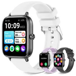 Smart Watch for Women Bluetooth Call, 1.85" IP68 Waterproof Fitness Watch | Heart Rate, Sleep Monitor, Step Counter, 120+ Sports, DIY Watch Faces, IP68 Waterproof, Android & iOS Compatible(Black) Smart Watch for Women Bluetooth Call, 1.85" IP68 Waterproof Fitness Watch | Heart Rate, Sleep Monitor, Step Counter, 120+ Sports, DIY Watch Faces, IP68 Waterproof, Android & iOS Compatible(Black)
