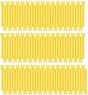 100pcs Reusable Fastening Cable Ties Adjustable Wire Management 8 Inch (Yellow) 100pcs Reusable Fastening Cable Ties Adjustable Wire Management 8 Inch (Yellow)
