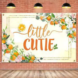 6x4ft Little Cutie Banner Backdrop - Fall Baby Shower Decorations Party Supplies for Boys Girls - Orange 6x4ft Little Cutie Banner Backdrop - Fall Baby Shower Decorations Party Supplies for Boys Girls - Orange