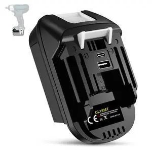 DM18M Battery Adapter for Milwaukee M18 18V & for Dewalt 20V MAX to for Makita 18V LXT BL1830 BL1840 BL1850 BL1860 Cordless Tools, with USB & Type-C Fast Charging Port, Plug and Play Battery Converter DM18M Battery Adapter for Milwaukee M18 18V & for Dewalt 20V MAX to for Makita 18V LXT BL1830 BL1840 BL1850 BL1860 Cordless Tools, with USB & Type-C Fast Charging Port, Plug and Play Battery Converter