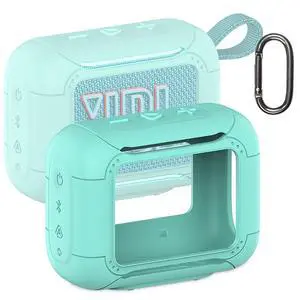 Silicone Cover Case for JBL Go 5 Portable Bluetooth Speaker | Protective Case for Go 5 Speaker, Shockproof Drop-Protection Cover with Carabiner (Teal) Silicone Cover Case for JBL Go 5 Portable Bluetooth Speaker | Protective Case for Go 5 Speaker, Shockproof Drop-Protection Cover with Carabiner (Teal)