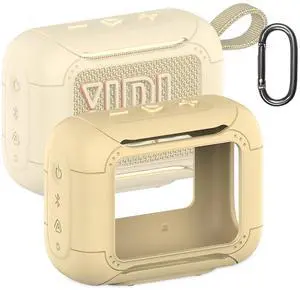 Silicone Cover Case for JBL Go 5 Portable Bluetooth Speaker | Protective Case for Go 5 Speaker, Shockproof Drop-Protection Cover with Carabiner (Yellow) Silicone Cover Case for JBL Go 5 Portable Bluetooth Speaker | Protective Case for Go 5 Speaker, Shockproof Drop-Protection Cover with Carabiner (Yellow)