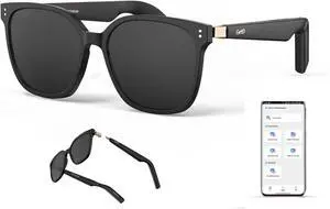 AI Glasses for Men & Women - Smart Glasses with Real-Time Translation in 145 Languages, Powered by ChatGPT, Nylon Polarized Aviator Sunglasses, Bluetooth 5.4,11H Music/9H Calls, 2 Extra Temples AI Glasses for Men & Women - Smart Glasses with Real-Time Translation in 145 Languages, Powered by ChatGPT, Nylon Polarized Aviator Sunglasses, Bluetooth 5.4,11H Music/9H Calls, 2 Extra Temples