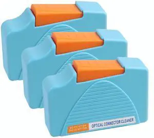 Fiber Cleaner Box - 3 Pack FTTH Fiber Optic Cleaning Box for FC & SC & LC End Faces & Optical Connectors -Over 500 Times Anti Static Clean Swab, Blue Fiber Cleaner Box - 3 Pack FTTH Fiber Optic Cleaning Box for FC & SC & LC End Faces & Optical Connectors -Over 500 Times Anti Static Clean Swab, Blue