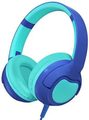 Wired Kids Headphones, Safe 85dB Volume Limit for Boys & Girls, Comfortable Earpads, Foldable Design for School, Tablets, and Travel-Blue Wired Kids Headphones, Safe 85dB Volume Limit for Boys & Girls, Comfortable Earpads, Foldable Design for School, Tablets, and Travel-Blue