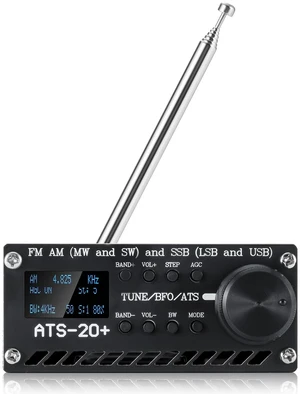 ATS-20+ Portable Shortwave Radio Si4732 FM AM MW SW LW SSB 0.5-4kHz Bandwidth Filters,Compact Full Band Radio Receiver, Big Speaker & Best Reception ATS-20+ Portable Shortwave Radio Si4732 FM AM MW SW LW SSB 0.5-4kHz Bandwidth Filters,Compact Full Band Radio Receiver, Big Speaker & Best Reception