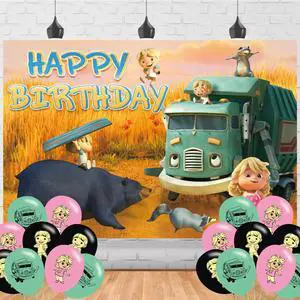 Trash Truck Birthday Party Backdrop, Decoration, and Banner - Photo Background Props for Boys and Girls - 5x3ft Trash Truck Birthday Party Backdrop, Decoration, and Banner - Photo Background Props for Boys and Girls - 5x3ft