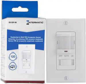 iOS-DSIF-WH in-Wall Motion Sensor Switch, White | Automated Lighting Control with Adjustable Time Delay, Fits Standard Decorator Wall Plate and Standard Wall Boxes iOS-DSIF-WH in-Wall Motion Sensor Switch, White | Automated Lighting Control with Adjustable Time Delay, Fits Standard Decorator Wall Plate and Standard Wall Boxes