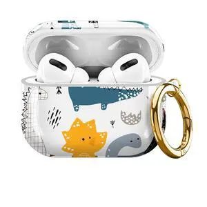 for Cute Airpods Pro 3 Case Clear, Soft TPU Air Pods Pro 3rd Generation Cover Protective Skin Girl Women with Gold Keychain for iPod Pro 3 Gen 2025 - Cartoon Dinosaurs for Cute Airpods Pro 3 Case Clear, Soft TPU Air Pods Pro 3rd Generation Cover Protective Skin Girl Women with Gold Keychain for iPod Pro 3 Gen 2025 - Cartoon Dinosaurs