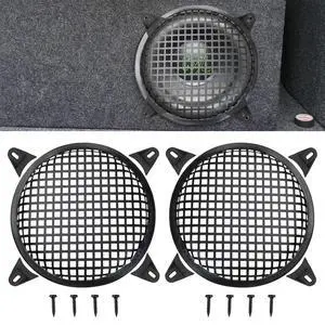 8" Speaker Grill Cover: Car Audio Speaker Grill Cover, Subwoofer Metal Mesh-Waffle Grill Cover Protector with Rubber Frame(Pack of 2) 8" Speaker Grill Cover: Car Audio Speaker Grill Cover, Subwoofer Metal Mesh-Waffle Grill Cover Protector with Rubber Frame(Pack of 2)
