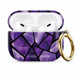 Compatible with AirPod Pro 3 Case 2025,Shockproof Protective Cover with Keychain,Multi-Theme Graphic Design Shell for Men Women,Ideal for Gym&Travel(Purple Stained Glass) Compatible with AirPod Pro 3 Case 2025,Shockproof Protective Cover with Keychain,Multi-Theme Graphic Design Shell for Men Women,Ideal for Gym&Travel(Purple Stained Glass)