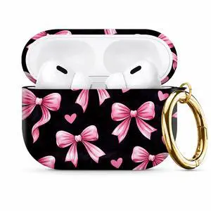 Compatible with AirPod Pro 3 Case 2025,Shockproof Protective Cover with Keychain,Multi-Theme Graphic Design Shell for Men Women,Ideal for Gym&Travel(Pink Bows and Hearts) Compatible with AirPod Pro 3 Case 2025,Shockproof Protective Cover with Keychain,Multi-Theme Graphic Design Shell for Men Women,Ideal for Gym&Travel(Pink Bows and Hearts)