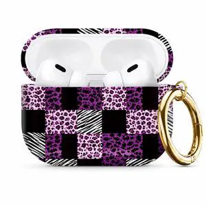 Compatible with AirPod Pro 3 Case 2025,Shockproof Protective Cover with Keychain,Multi-Theme Graphic Design Shell for Men Women,Ideal for Gym&Travel(Purple Leopard Zebra) Compatible with AirPod Pro 3 Case 2025,Shockproof Protective Cover with Keychain,Multi-Theme Graphic Design Shell for Men Women,Ideal for Gym&Travel(Purple Leopard Zebra)