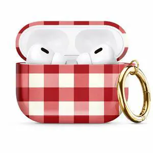 Compatible with AirPod Pro 3 Case 2025,Shockproof Protective Cover with Keychain,Multi-Theme Graphic Design Shell for Men Women,Ideal for Gym&Travel(Red White Fabric) Compatible with AirPod Pro 3 Case 2025,Shockproof Protective Cover with Keychain,Multi-Theme Graphic Design Shell for Men Women,Ideal for Gym&Travel(Red White Fabric)