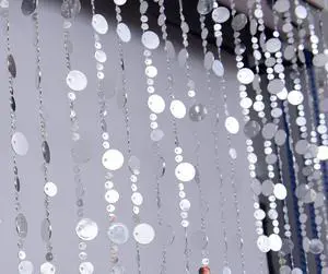 Silver Bubble Beaded Curtain 3' Wide x 6' Long,Room Divider - Beaded Curtain for Party Wedding Home Kids Bedroom Backdrop Doorway Decorationss (1pc 3FTx6FT, Silver) Silver Bubble Beaded Curtain 3' Wide x 6' Long,Room Divider - Beaded Curtain for Party Wedding Home Kids Bedroom Backdrop Doorway Decorationss (1pc 3FTx6FT, Silver)