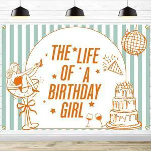 The Life of a Birthday Girl Backdrop, Showgirl Birthday Party Decorations, in My Showgirl Era Birthday Party Background, 7 * 5Ft The Life of a Birthday Girl Backdrop, Showgirl Birthday Party Decorations, in My Showgirl Era Birthday Party Background, 7 * 5Ft