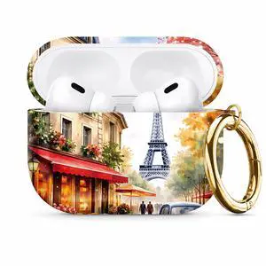 Compatible with AirPod Pro 3 Case 2025,Shockproof Protective Cover with Keychain,Multi-Theme Graphic Design Shell for Men Women,Ideal for Gym&Travel(Paris Street Eiffel Tower Car Cafe Flower) Compatible with AirPod Pro 3 Case 2025,Shockproof Protective Cover with Keychain,Multi-Theme Graphic Design Shell for Men Women,Ideal for Gym&Travel(Paris Street Eiffel Tower Car Cafe Flower)