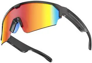 Bluetooth Audio Smart Sports Glasses for Men Women, Gradient Red | Open-Ear Speakers, Hands-Free Calls, UV400 Protection, IPX5 Waterproof, Polarized Sunglasses for Cycling Running Hiking Bluetooth Audio Smart Sports Glasses for Men Women, Gradient Red | Open-Ear Speakers, Hands-Free Calls, UV400 Protection, IPX5 Waterproof, Polarized Sunglasses for Cycling Running Hiking