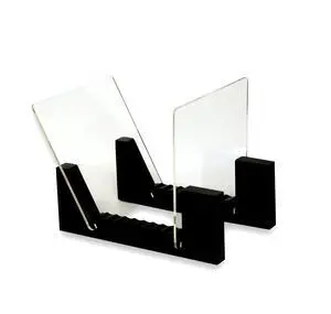 VK Royal Vinyl Records Storage Holder Display Stand 7' Holds Up to 25 LP's Wood Stand, Rubber Grip Pad and Clear Acrylic Ends Vinyl Record Storage (Black) VK Royal Vinyl Records Storage Holder Display Stand 7' Holds Up to 25 LP's Wood Stand, Rubber Grip Pad and Clear Acrylic Ends Vinyl Record Storage (Black)