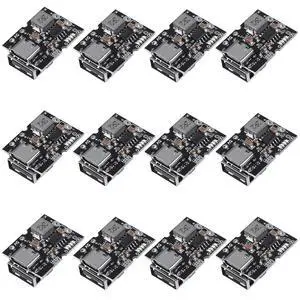 12PCS Type-C USB 5V 2A Boost Converter Step-Up Power Module Mobile Power Bank Accessories with Protection LED Indicator (Type-C 5V 2A) 12PCS Type-C USB 5V 2A Boost Converter Step-Up Power Module Mobile Power Bank Accessories with Protection LED Indicator (Type-C 5V 2A)