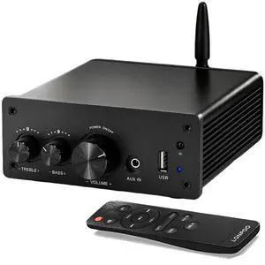 200W Mini Bluetooth Audio Amplifier Class D for Bookshelf Speaker | 2.0 Channel Integrated Amp, Optical Coaxial USB AUX Input, HiFi, 200W RMS (LP-615B) 200W Mini Bluetooth Audio Amplifier Class D for Bookshelf Speaker | 2.0 Channel Integrated Amp, Optical Coaxial USB AUX Input, HiFi, 200W RMS (LP-615B)